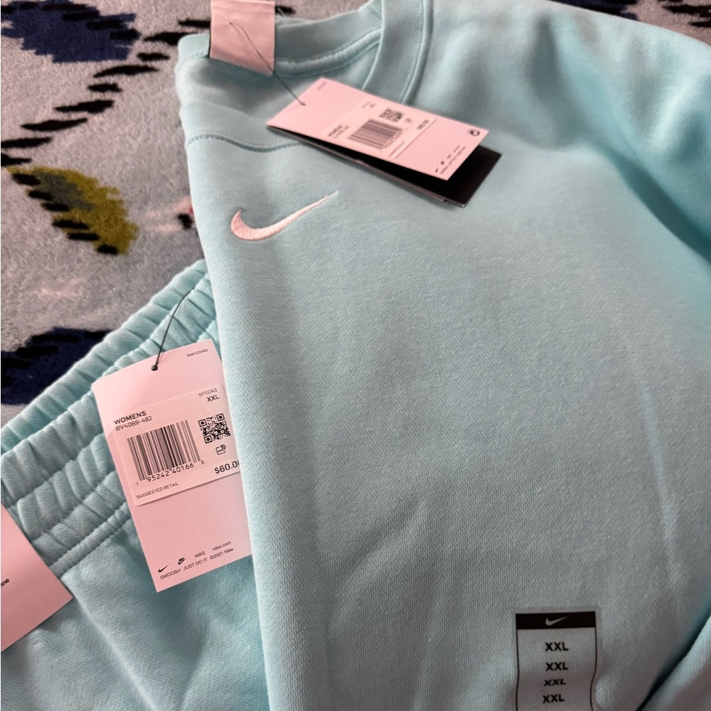 Nike XXL teal fleece set